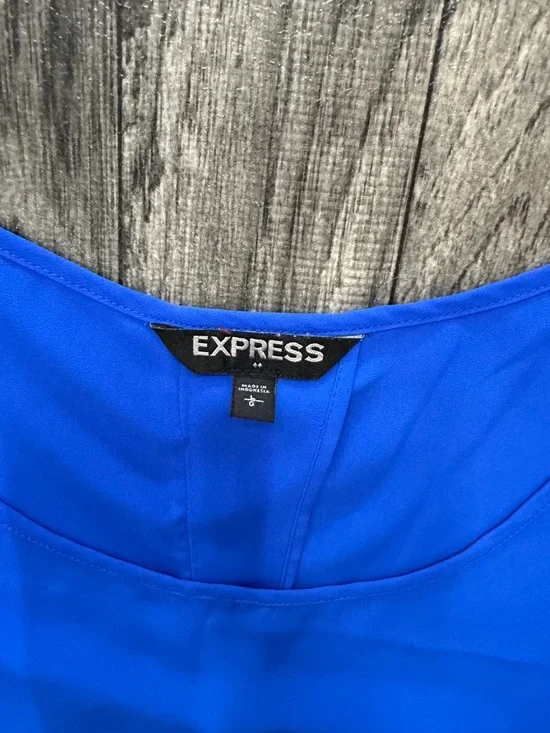 Express Women’s Royal Blue Sleeveless open back Tank Top - Picture 2 of 4